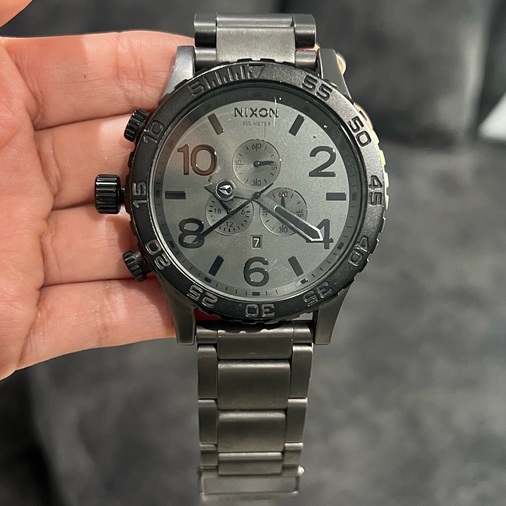 Nixon Chrono Gunmetal Watch
